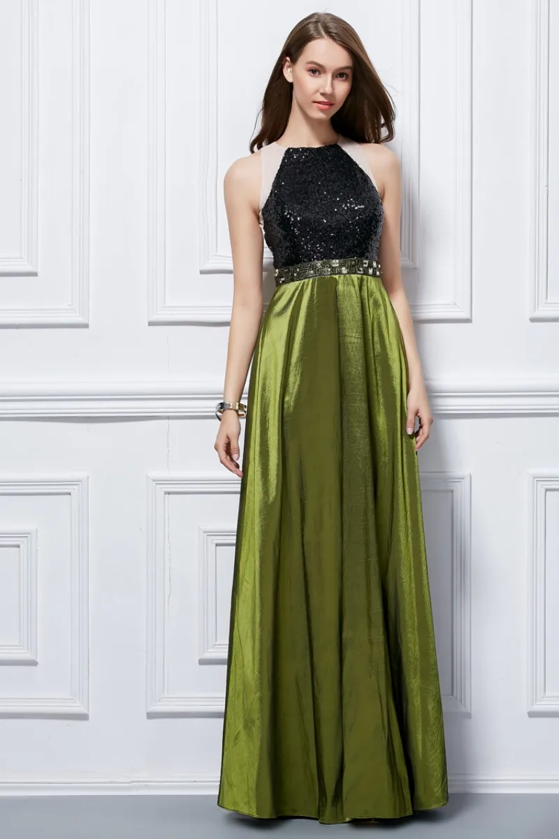 olive evening gown