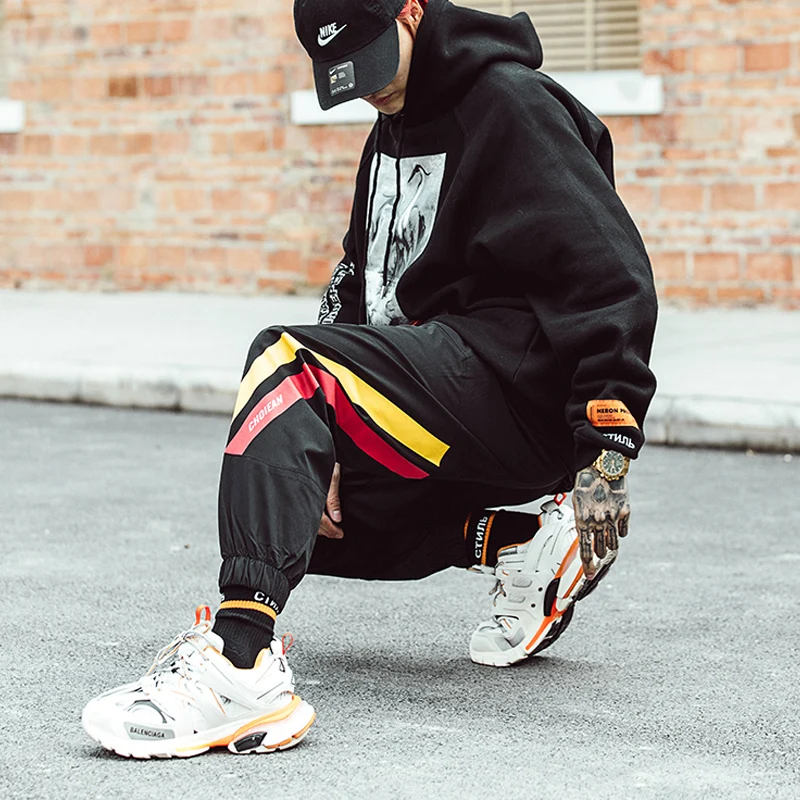 Hop Chándal Streetwear K025 Hombre Casual Bumpybeast De Joggers La Hip Hombres Bolsillos Ropa Marca Stretch Pantalones Negro xx7qwnBZ0