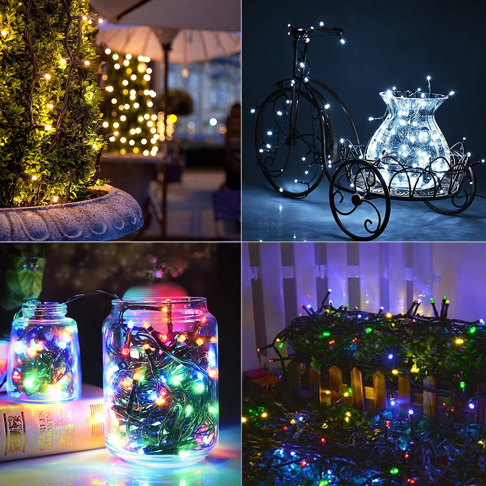 100//200 LED Fairy String Party Fancy Light Lamp Home Garden Festival Decorations