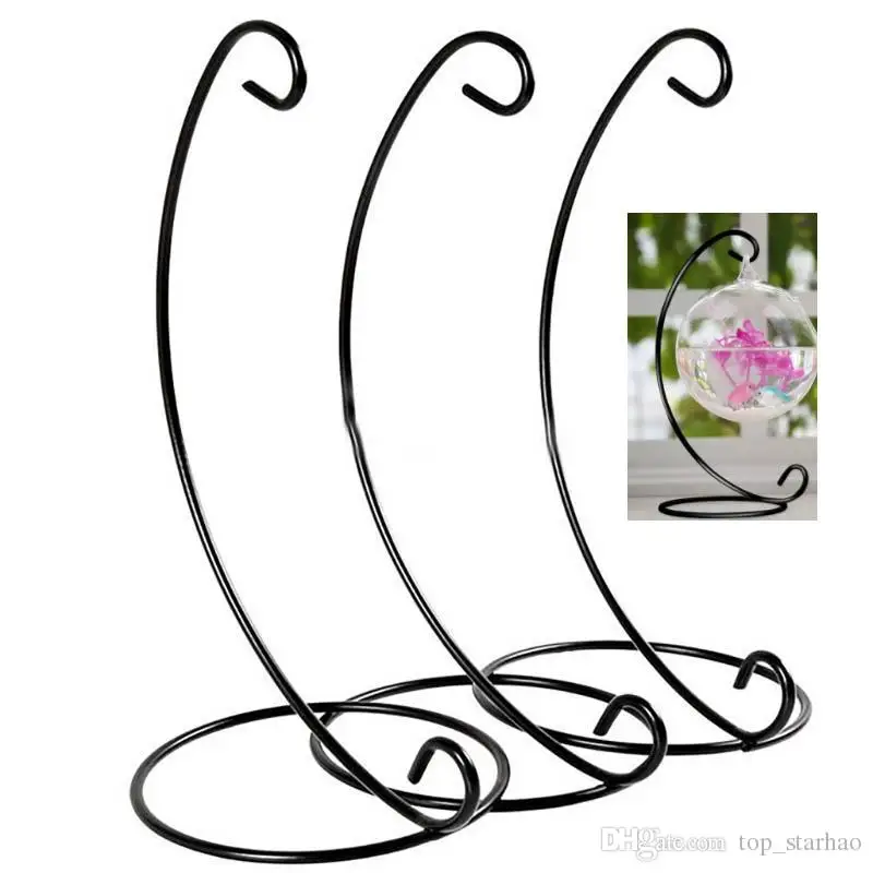 

23cm Ornament Display Stand Iron Hanging Rack Holder For Hanging Glass Globe Air Plant Terrarium Witch Ball Wedding Home Decor