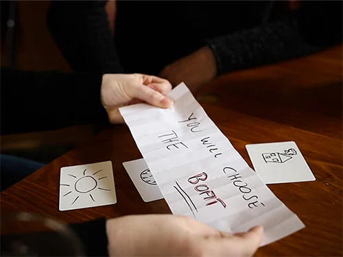 Tanie Glassandra (sztuczka i instrukcje Online) magiczne sztuczki Magia przewidywania urządzenie z bliska iluzje akcesoria mentalizm rekwizyty