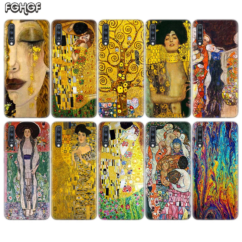 Мягкий ТПУ чехол Kiss by Gustav Klimt для Samsung Galaxy S10 Plus S10E A70 A50 A30 M40 M30 M20 A60 A40 A20 A10 M10 A20E A80 |