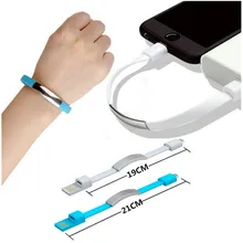 Портативный цветной мини-браслет USB кабель для мобильного телефона быстрое зарядное устройство кабель адаптер для iPhone 8 X XS XR 6 usb зарядный кабель для передачи данных