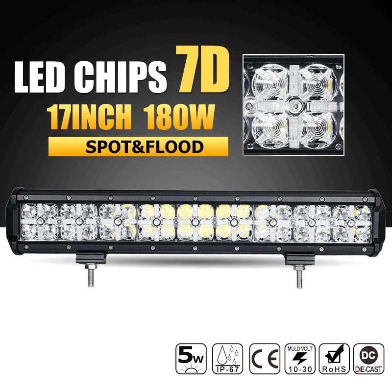 Светодиодсветильник балка Oslamp 7D 180 Вт 17 дюймов комбинированный луч светодиодная