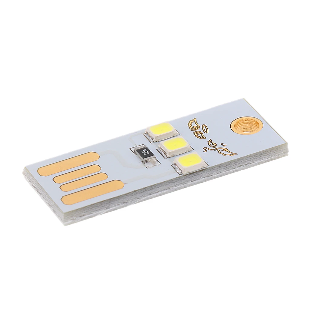 Mini Portable USB LED Light Pocket Card Lamp Mobile Power Camping Laptop