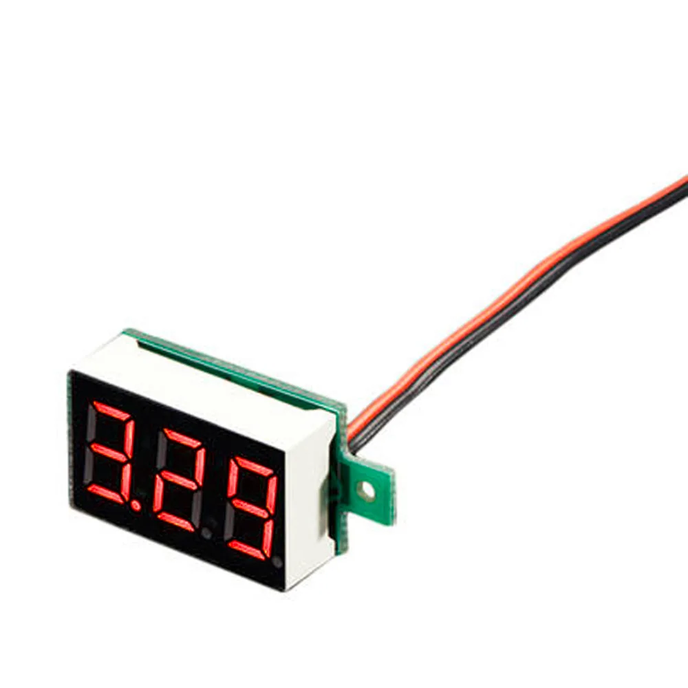 Красный светодиодный амперметр с ЖК-дисплеем, цифровой вольтметр Voltimetro, измеритель напряжения постоянного тока от 2,50 до 32,0 в