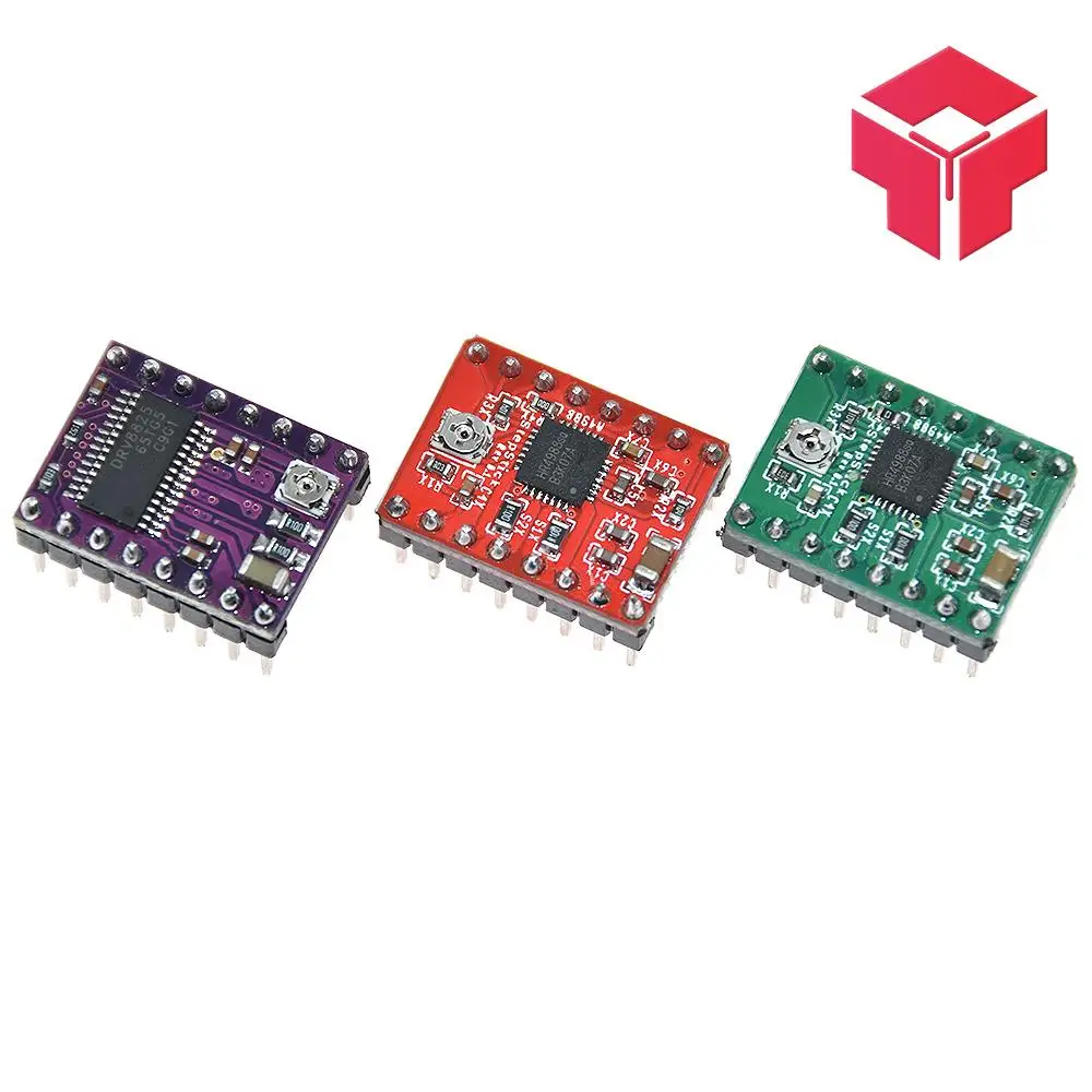 

Reprap Stepper Driver A4988 Red/Green Stepper Motor Driver Module with Heatsink