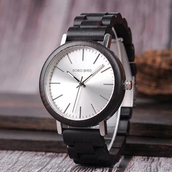 

BOBO BIRD Men Women Wooden Watches relogio masculino Wood Band Top Brand Quartz Wristwatch Timepieces Accept Drop Shipping