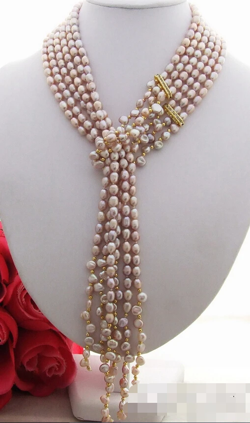 

ddh003669 Excellent 50" Purple Pearl&keshi Pearl Necklace
