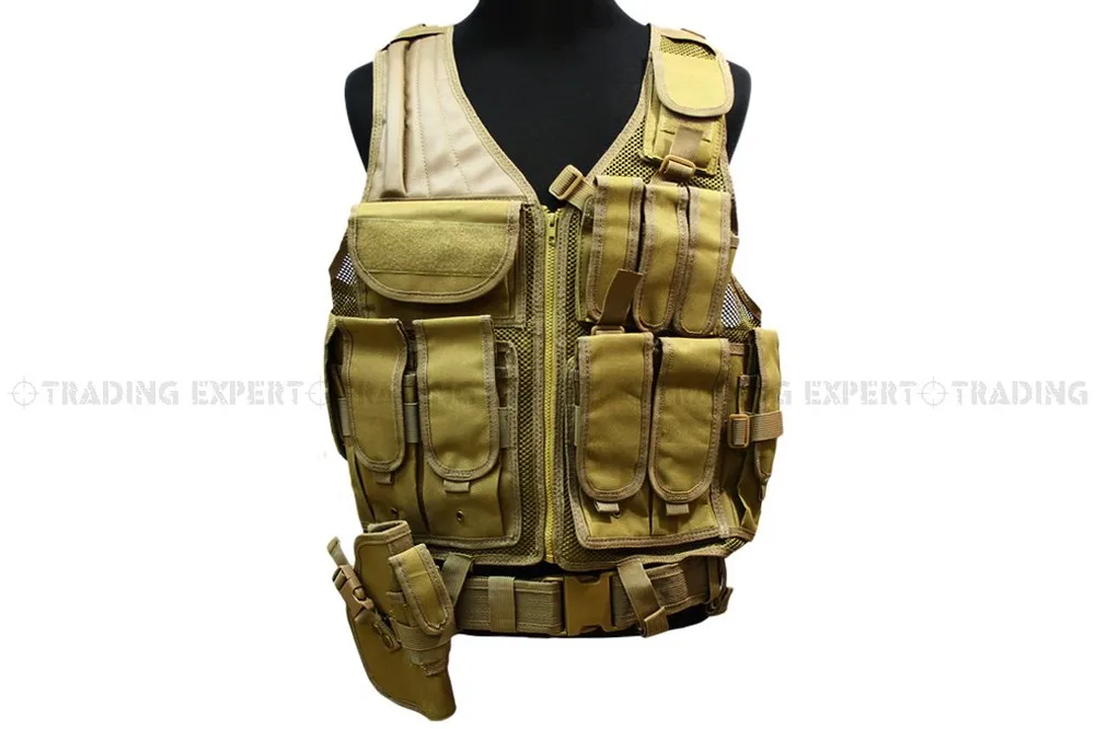 Военный Тактический Жилет molle USMC охотничий боевой жилет (Мультикам песок)[VT 05]|hunting