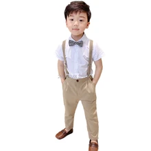 Школьная форма для мальчиков, детский ремень строгого стиля, рубашка+ штаны, комплект одежды, детское платье на свадьбу, день рождения костюм для выступлений для девочек