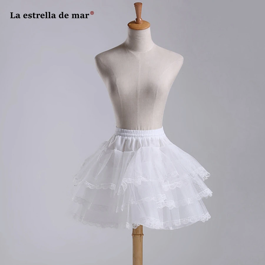 

La estrella de mar adult petticoat new 40CM length white fluffy tulle petticoat short high quality wedding accessories stock