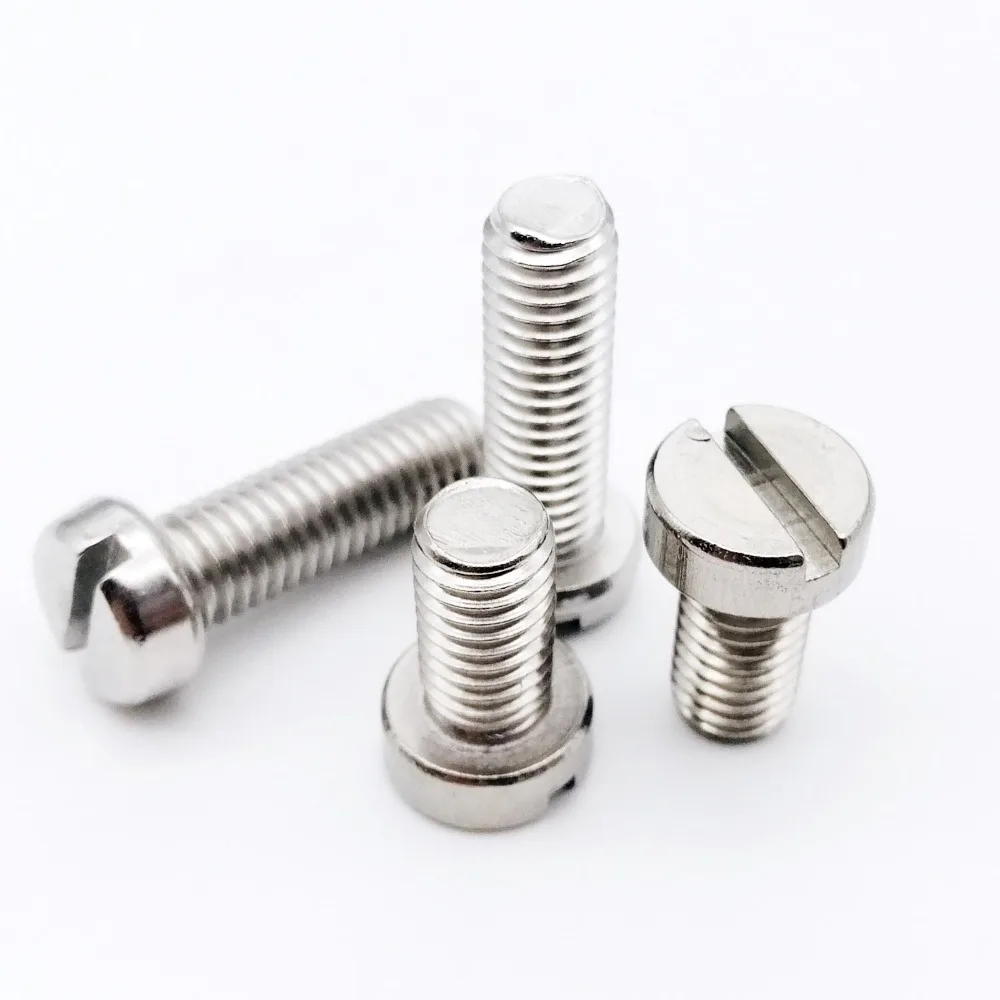 

10/50pcs M1.6 M2 M2.5 M3 M4 M5 M6 304 A2-70 stainless steel GB65 Slotted Cap Head Slot Column Round Cheese Head Screw Bolt