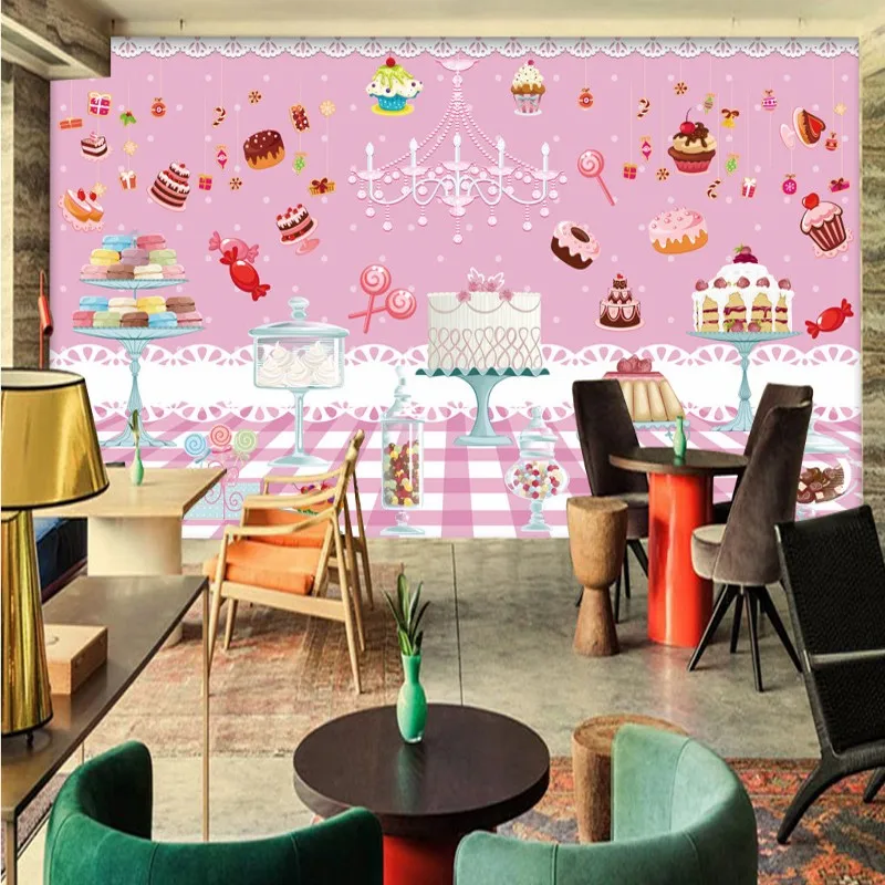 Buy Photo Wallpaper Cute Pink Cake Dessert Mural 