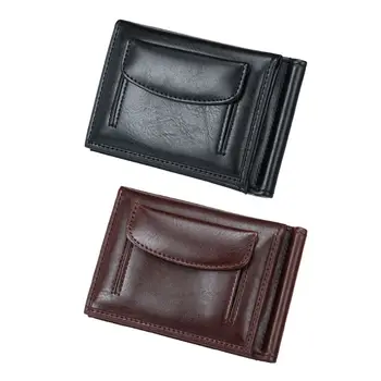 

Men's PU Leather Bifold Wallet ID Credit Card Holder Short Money Clip Card Case Protection
