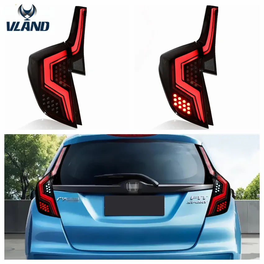 

VLAND factory for car accessory Tail light for JAZZ LED Taillight 2014-UP for FIT Tail lamp turn signal with sequenial indicator