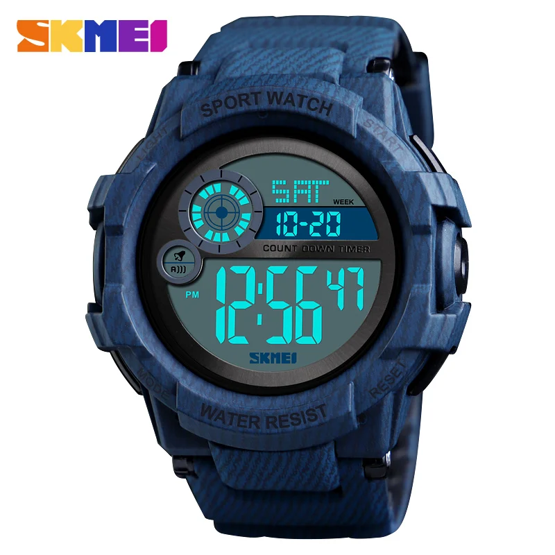 

Men's Watch Digital Wristwatches Men Waterproof Week Display Alarm Clock Digital Sport Watches relogio masculino SKMEI 2019