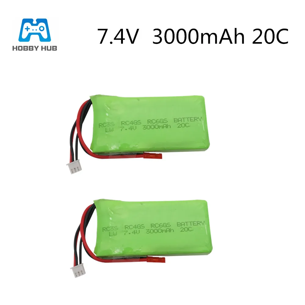 Hobby Hub 7,4 V 3000mAh lipo батарея для радиолинков RC3S RC4GS RC6GS батарея литий-полимерные батареи 2S Lipo батарея 7,4 v 3000 mah