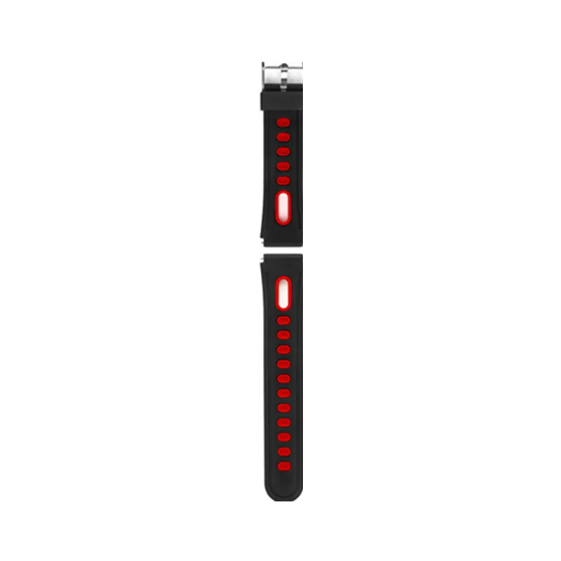 Ремешок для часов P68 Смарт-часы фитнес-браслет монитор сердечного ритма кровяное давление кислородный смарт-браслет - Цвет: Black red tape