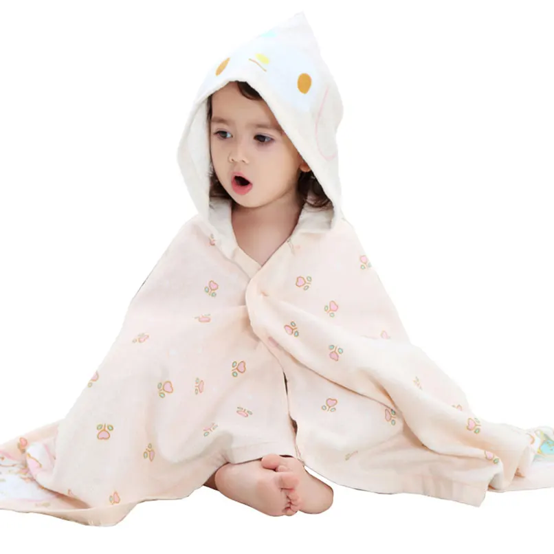 Baby Robe bath towel Beach bathrobe Cape cloak Cute children Pajamas cap Cartoon cotton Girls lady clothes Kids Play Mats