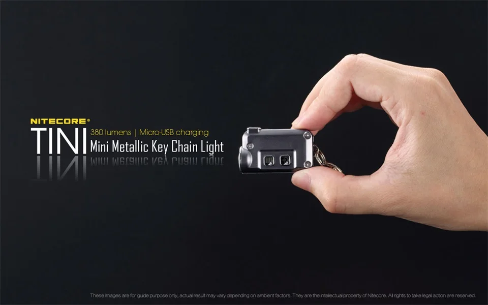 NITECORE TINI USB Перезаряжаемый мини-светильник-вспышка CREE XP-G2 S3 Макс. 360 люмен мини-светильник-брелок для EDC светильник+ Встроенный аккумулятор