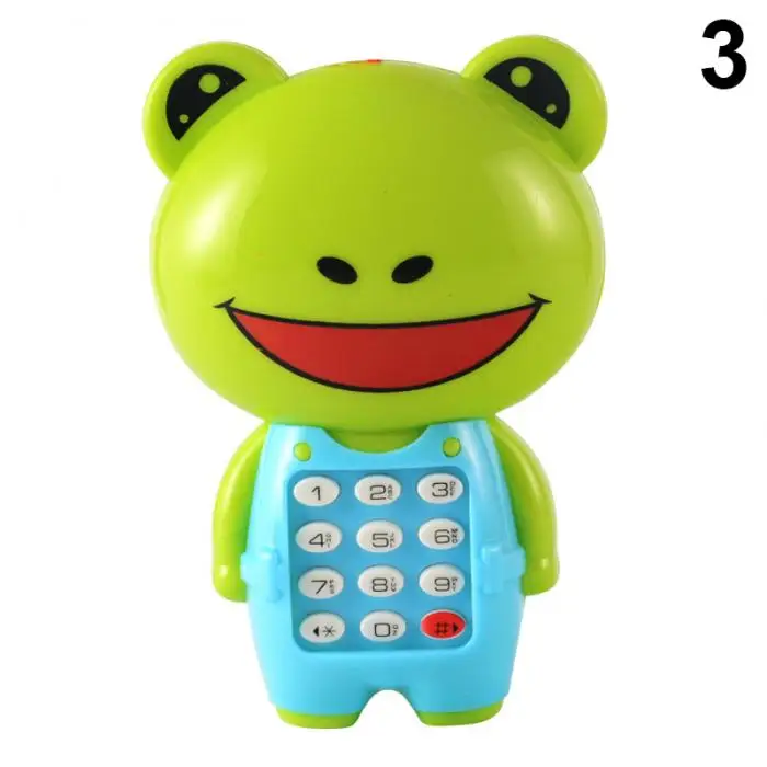 Детский Электронный телефон игрушка Дети мультфильм свет мигает Музыка игрушечный мобильный телефон M09