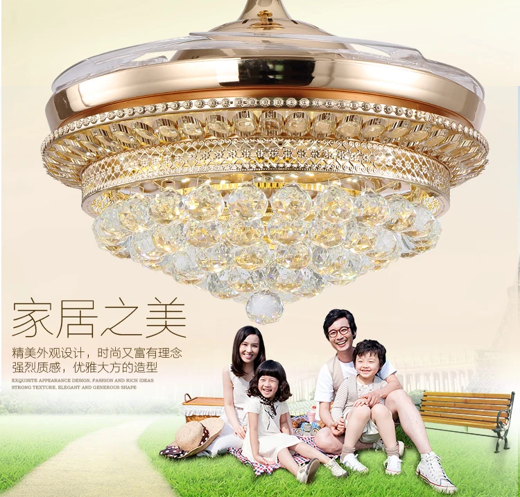 K9 кристалл 42 inchCeiling Fan, современный традиционный/классический гальванический особенность for Хрустальные Дизайнеры комната спальня