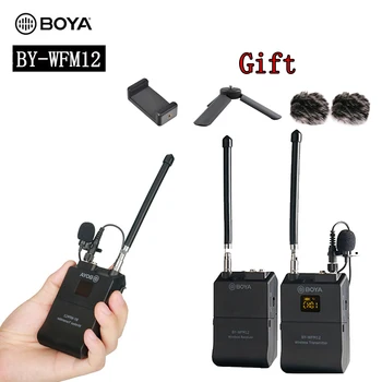 

BOYA BY-WFM12 Professional VHF Wireless Microphone System for iPhone Canon DSLR Camcorder Audio Recorder PK WM4 BY-WM4