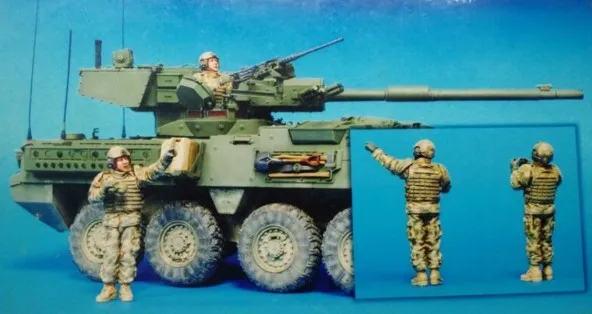 

1/35 miniatures Modern American Stryker armored members of 2 people (not including tanks) Resin Model Kit figure Free Shipping