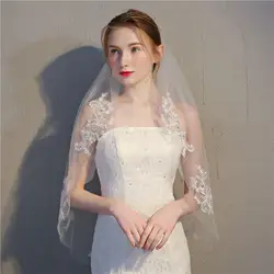 1,5 белый бежевый свадебная вуаль 2019 м кристаллы кружево Фата с расческой