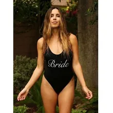 Свадебный принт с буквами сексуальный цельный купальник califoria Забавный купальник с глубоким вырезом Монокини купальник женский купальный костюм