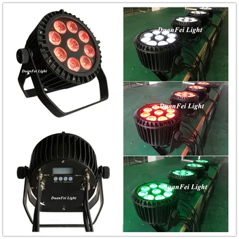 

12pcs led uplight oudoor used stage 9pcs 18watt 6in1 rgbwauv led par waterproof slim par can