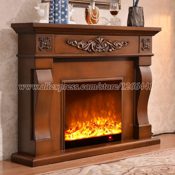 Гостиная chimneypiece украшения согревающий камин W150cm деревянный Мантел плюс электрическая вставка светодиодный оптический искусственный пламя