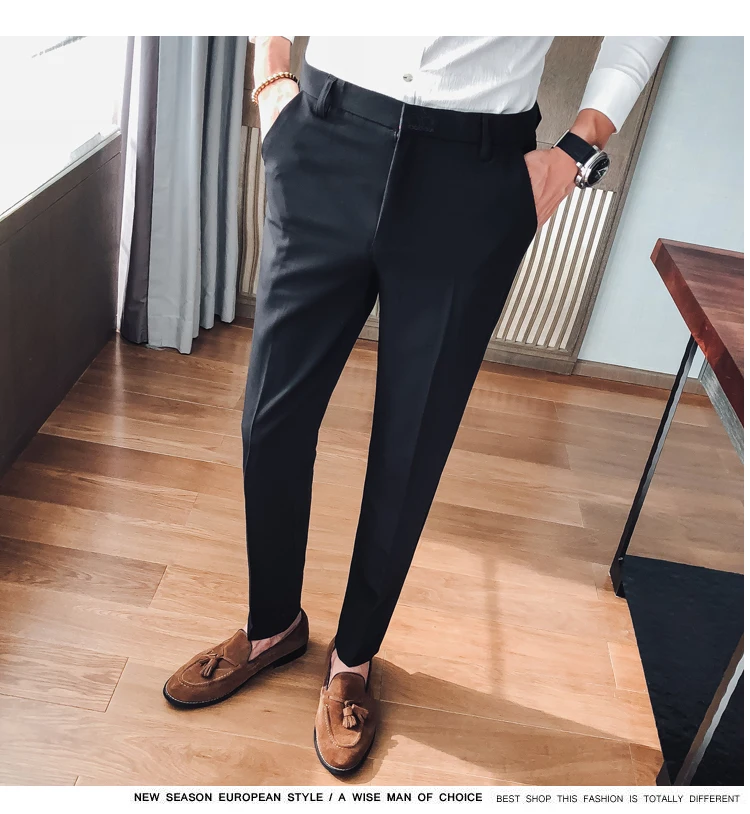 Платье Брюки Slim Fit Greyblack мужские деловые штаны деловые классические брюки мужские брюки офисные брюки мужские