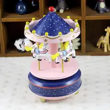 Музыкальные шкатулки Благослови Animated classic 4 лошадь go round музыкальных карусели коробка классический Рождество детский подарок на день рождения 319