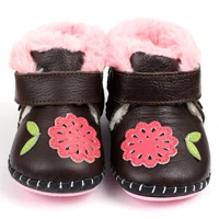 Пинетки для новорожденных обувь для малышей ботинки для девочки зима Детские сапоги для девушки супер теплая зима детские сапоги из мягкой кожи детская обувь ребенок новорожденный девушки парни первые ходунки обувь - Цвет: coffee