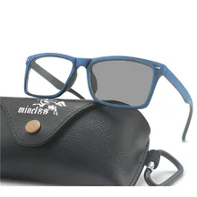 MINCL/ретро имитация дерева цвет солнца фотохромные очки с квадратной оправой мужские солнцезащитные очки для чтения FML