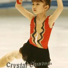 Лидер продаж изготовленный на заказ детская лед соревнование в катании на коньках платье красивый бренд Vogue Фигурное катание платья DR2812