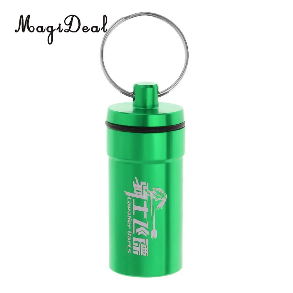 6Pcs Soft Tip Dart Points Storage Case Accessories Portable Carry Box Dart Flight Saver Waster O-Ring Supplies Holder w Key Ring