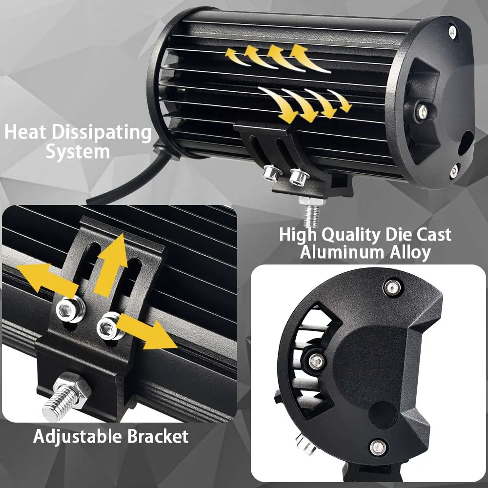 HELLO EOVO 4-32 дюймов светодиодный светильник-бар, светодиодный рабочий светильник, для вождения внедорожной лодки, автомобиля, трактора, грузовика, 4x4, внедорожника, квадроцикла, без монтажных комплектов