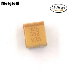 MCIGICM 20 штук B 3528 1 мкФ 35 V наземный танталовый конденсатор