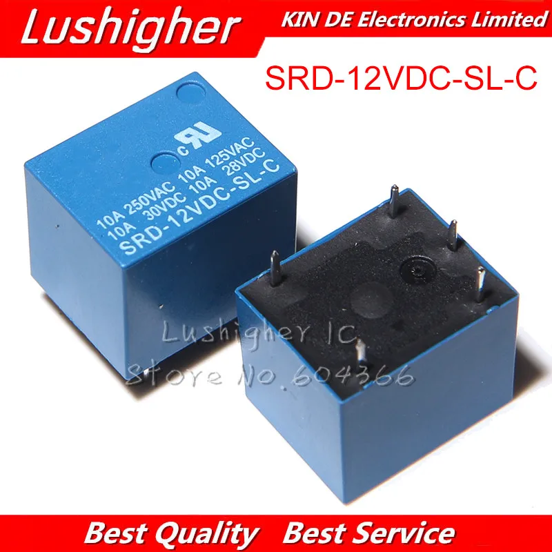 

5PCS Relay SRD-12VDC-SL-C SRD-12VDC-SL SRD-12VDC SRD-12V Relays 5PINS 12V DC High Quality