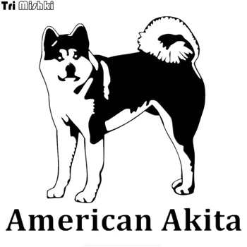 

Tri Mishki HZX396# 15*16.5cm american akita on board car sticker auto funny car stickers