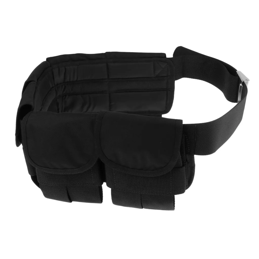 Scuba Diving Weight Belt with 6 Pockets and Buckles Perfect for Spearfishing, Freediving and Other Water Sports 