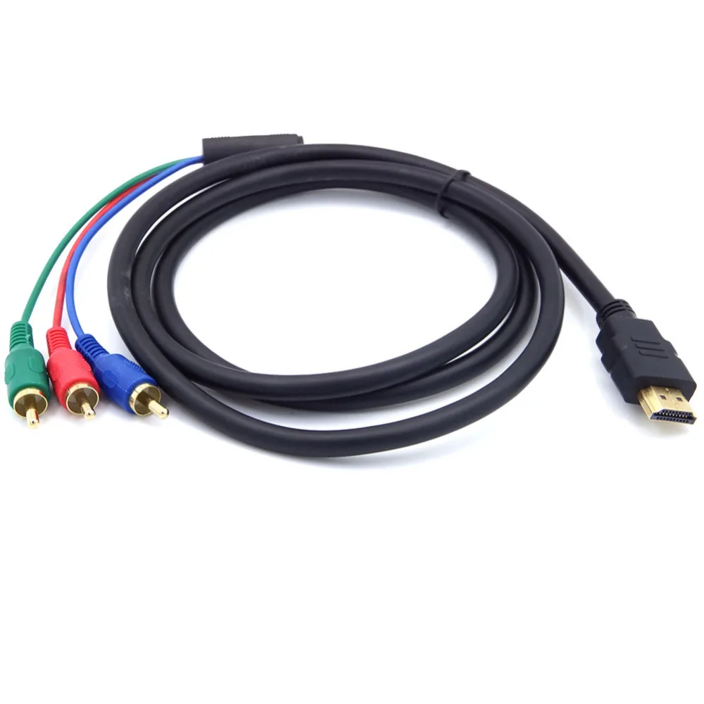 Hdmi-av-кабель hdmi-3rca Видео Компонент кабель преобразования 3 RCA адаптер 3 фута 1 м аудио HDTV VGA AV патч-корд продвижение J35