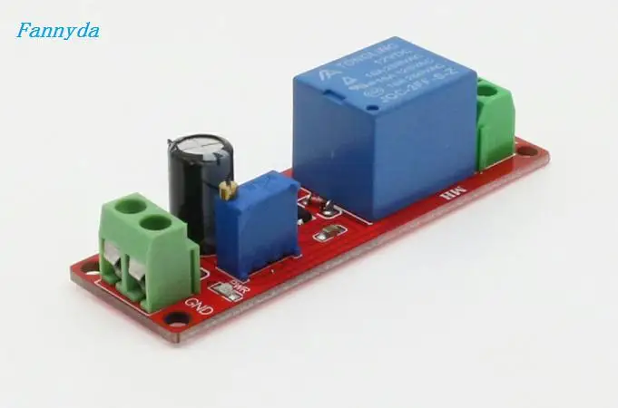 

Fannyda 1 Channel 12V delay disconnect relay module delay switch module delay (1-10 seconds) adjustable