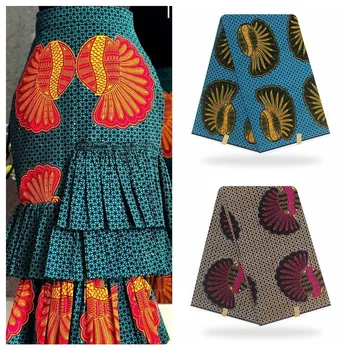 

Soft Ankara African Cotton Wax Prints Fabric Real Veritable Wax High Quality African Real Pagne Wax Fabric For Party Dress 6yd