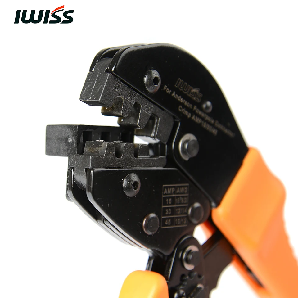 IWISS Ratcheting Wire Crimping Tool for 15,30 and 45 Amp Connector
