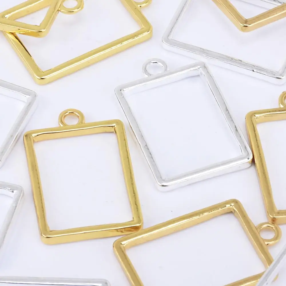 

32*24mm Open Back Resin Pendant Rectangle Charms open bezel setting 10pcs