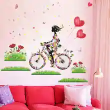 Colorful Flower Girl Butterfly Wall Stickers Home Decor Living Room Bedroom Decoration Accessories PVC Mural Wall Art DIY Poster Colorful Flower Girl Butterfly Wall Stickers Home Decor Living Room Bedroom Decoration Accessories PVC Mural Wall Art DIY Poster